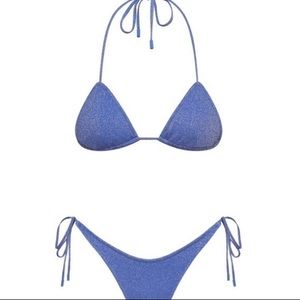 Triangl blue sparkly string bikini